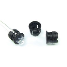 5 x 5mm LED Bezel Holder Mount Black Through-Hole Panel Display Case