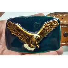 Flying Eagle Serial  H504 1978 The Great American Buckle Co Vintage Belt Buckle