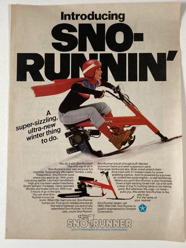 1979 Sno Runner Print Ad Chrysler Sno Runnin' Nimble Tough Stuff