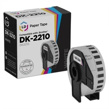 LD Continuous Label Replaces Brother DK-2210 - 1.1 in x 100 ft (White, 1 Roll)