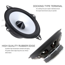 2pcs 4 Inch 2 Way 60W Coaxial Car Hifi Speakers, Compact Full Frequency Speaker