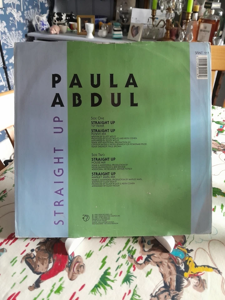 Paula Abdul: Straight Up (1989) 12" Vinyl Single (Maxi 4-Track) SRNT 111 - Image 2 of 4