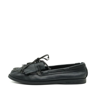 SPERRY Damen STS80234 Slipper Schwarz Echtleder Mokassin Mokassins EU 39.5