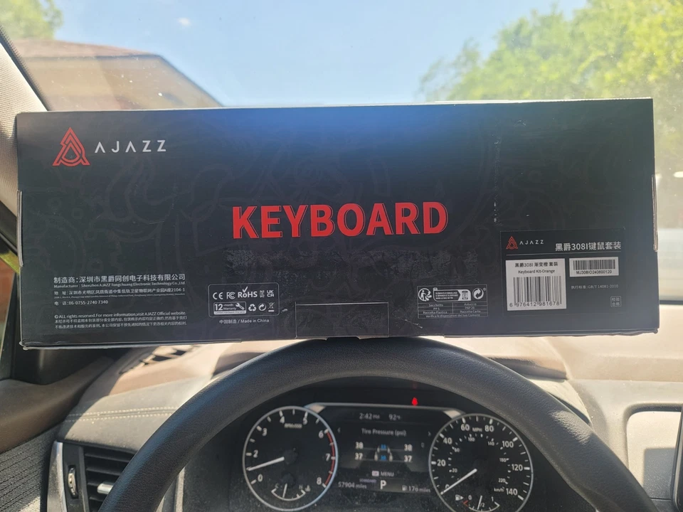 AJAZZ 308i wireless 2.4G keyboard and mouse set gradient cute round keycaps - Image 2 of 3