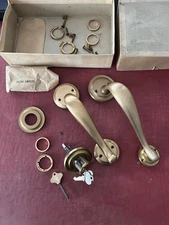 Vtg Russwin Door Handle Pull New Nos Lot 2 Lock Key Home Shop Industrial Parts
