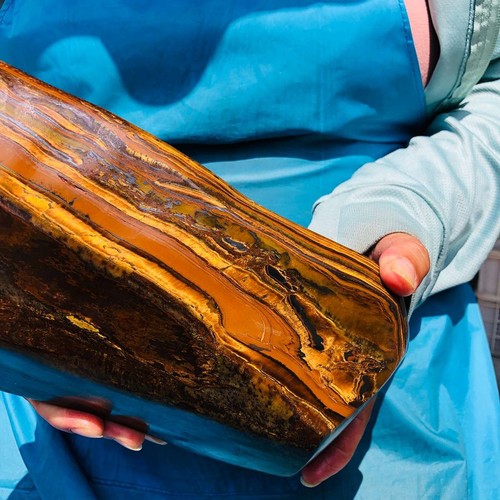 2430 g Raro Natural Hermoso Ojo de Tigre Mineral Cristal Espécimen Curación 1231 - Imagen 4 de 14