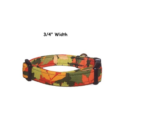 Wet Nose Designs Colorful Falling Leaves Dog Collar Fall Autumn Harvest - Picture 6 of 13