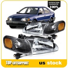 2pcs Pair Headlight Assembly For 1998-2000 Toyota For Corolla Housing Leftright