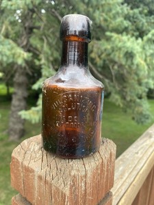 B. F. Goodrich AKRON Vulcanizing Solution Vintage Original Blob Top Bottle RARE