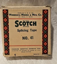 SCOTCH VINTAGE SPLICING TAPE NO 41 Original 