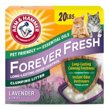 Clumping Cat Litter with Lavender Scent for Multiple Cats 20 Pound Bag