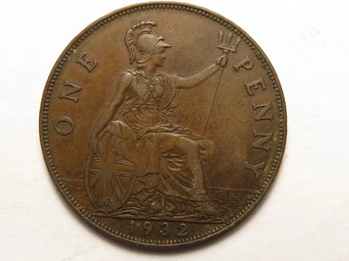 1932 George V Penny — photo from the most recent tracked eBay sale