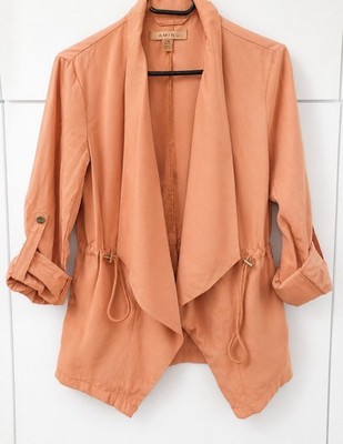 Damen Blazer AMISU Apricot/Peach Leicht & Elegant Tailliert Casual Gr. S