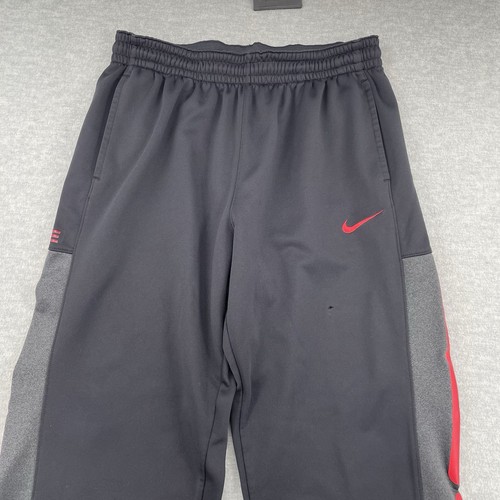 Nike Elite Sweatpants Adult 2XL XXL Black Red Relaxed Fit Therma-Fit Men - Picture 2 of 8