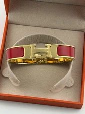 Brand New Clic H Bracelet Color Silver / Light Marron