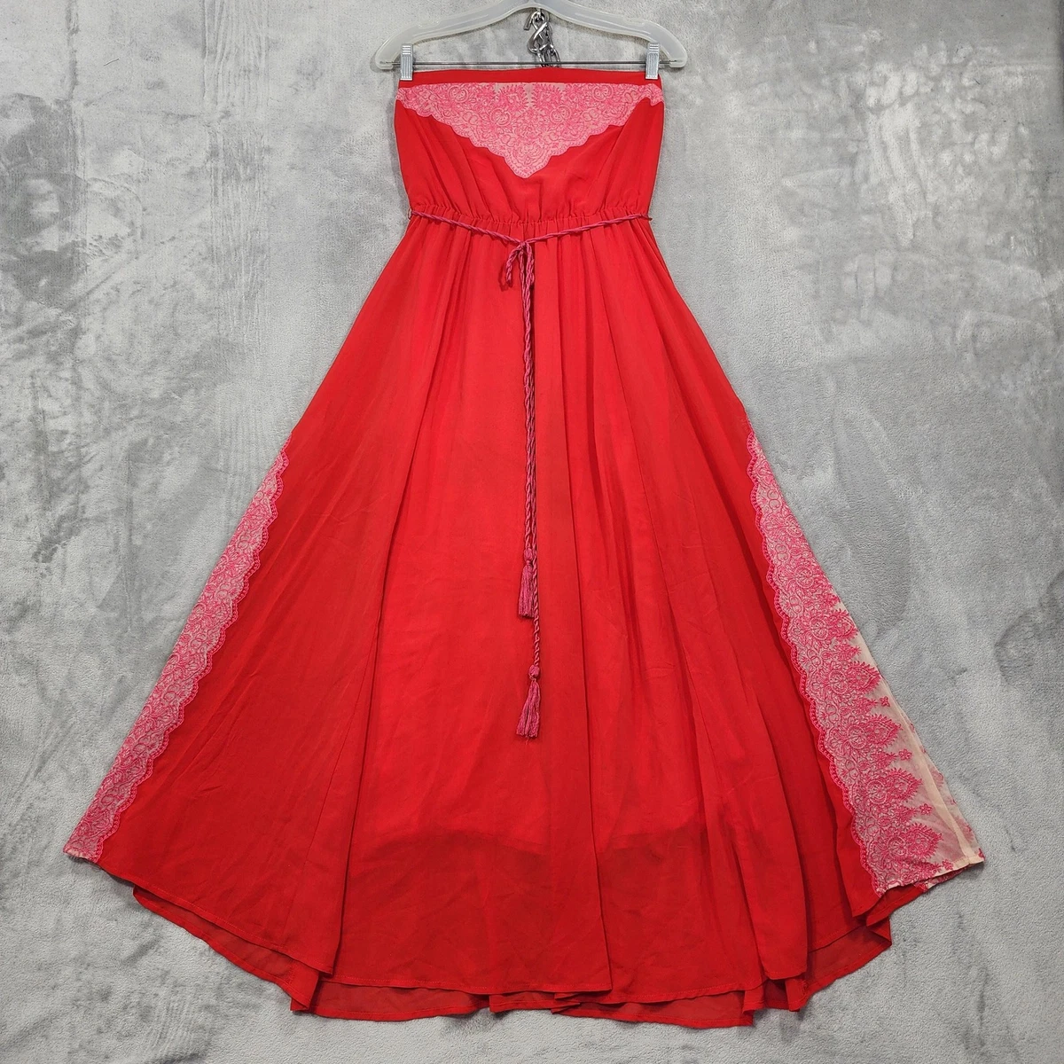 champagne and strawberry maxi dress CHAMPAGNE & STRAWBERRY