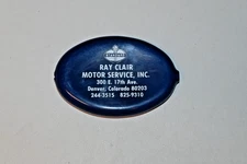 Vintage Quikoin Rubber Coin Purse Standard Oil Ray Clair Motor Service Denver CO