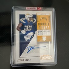 2018 Panini Contenders Derwin James Rookie Ticket Autograph Card #152 Chargers. rookie card picture