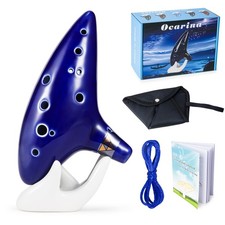 VixxNoxx Zelda Ocarina 12 Holes Alto C Tone with Song Book Songs Navy Blue