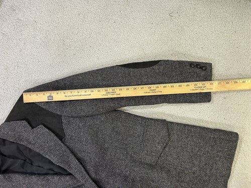 Pendleton Blazer Mens 46 Long Tweed Wool Suede Elbow Patch Made USA Rockabilly - Picture 13 of 19