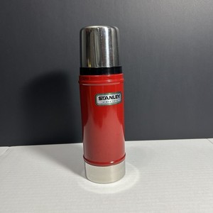 Vintage Stanley Aladdin Thermos Red 16oz Vacuum Bottle Insulated Cup 0.5L