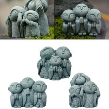 Buddha Statue Buddhismus Figuren Miniatur Mönch Statue 1 Set Meditation Ornamen