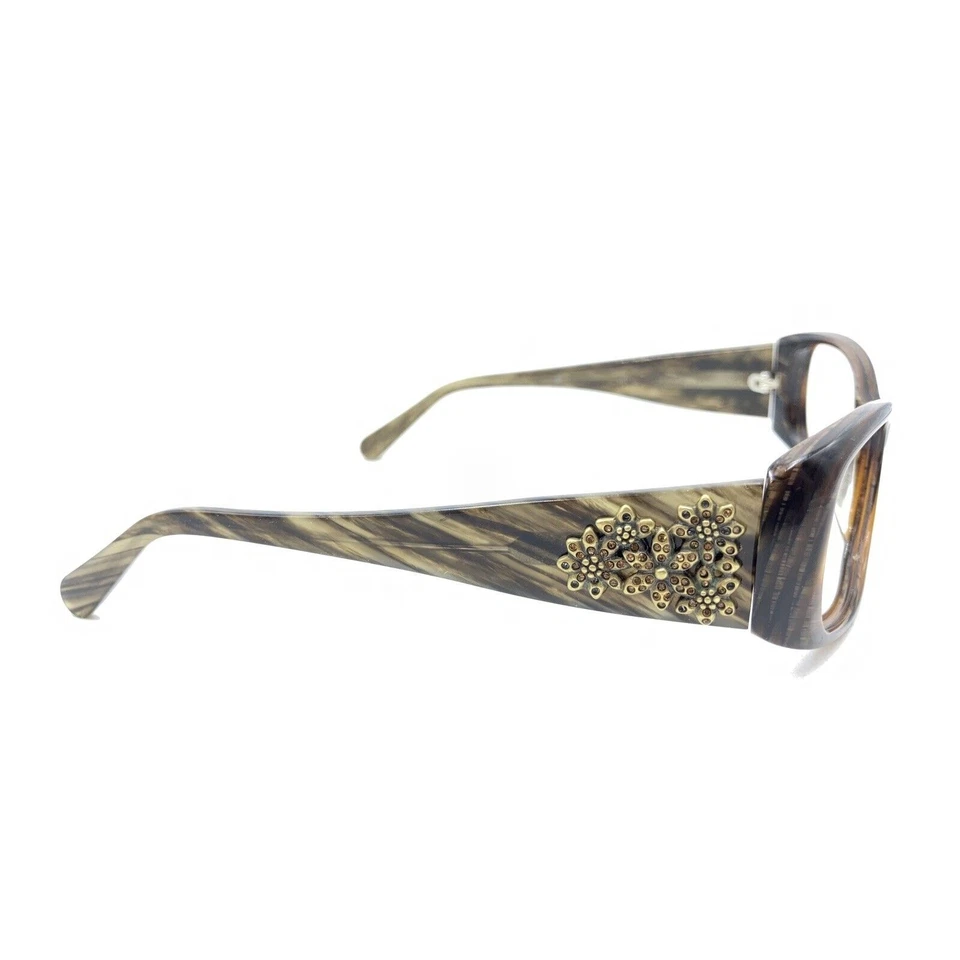 Vera Wang Dark Tortoise Brown Horn Sunglasses Frames 55-15 140 Designer Women - Image 4 of 4