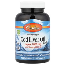 Wild Norwegian, Cod Liver Oil Gems, 1,000 mg, 100 Soft Gels