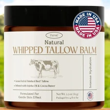 Dersie Natural Whipped Beef Tallow Balm Moisturizer for Dry Skin Made In USA