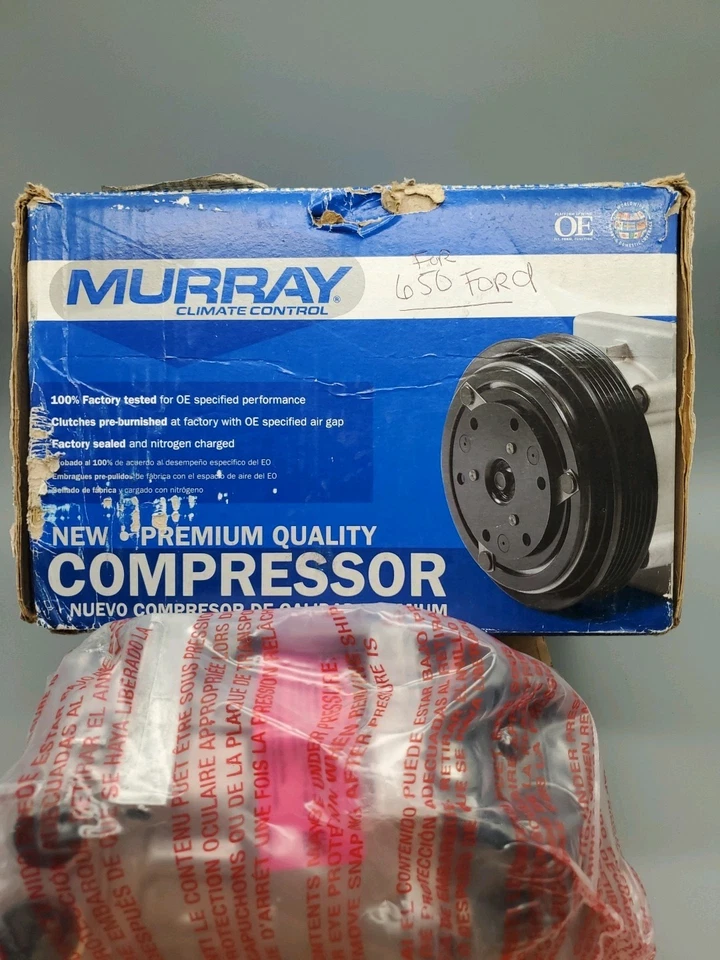 Compresor de aire acondicionado - Compresor nuevo Murray cuatro 4 estaciones 78575 Ford F-650 F-59 F-53 Foto 3 de 4