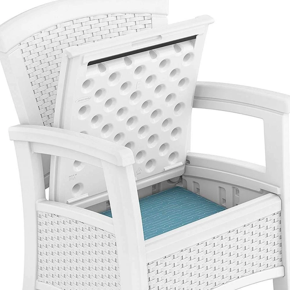 Elements Club Chair with Storage - Lightweight, Resin, All-Weather Chair - Bu... - Image 3 of 4