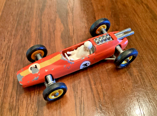 Vintage Lesney Matchbox 1966 #19D Lotus Racing Car Orange w/ Black Plastic Tires - Picture 18 of 18