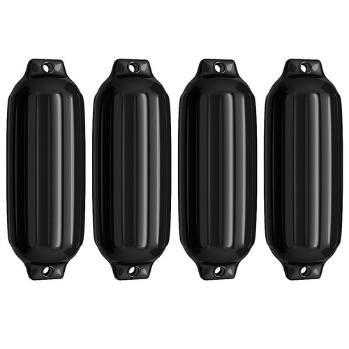 4 Ribbed Marine 8.5" X 27" Boat Fender Vinyl Bumper Dock Shield Black - Picture 4 of 7