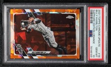 2021 Chrome Update Sapphire Edition Orange 11/25 Billy Hamilton PSA 10 0e2x