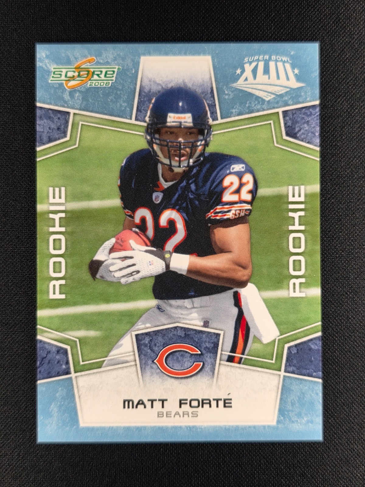 Matt Forte 2008 Score Super Bowl XLIII Blue 184/250 RC ROOKIE #365 BEARS