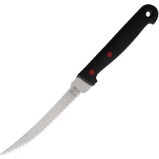 Andre Verdier Dynamit Tomato Knife 8.5" Black Handle Serrated Stainless Blade