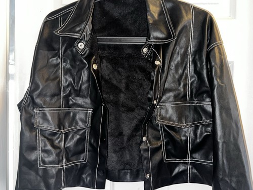 Bershka Women's Leather Jacket - Picture 3 of 3