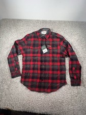 Vintage Field Stream Shirt Mens Large Red Buffalo Plaid Flannel Outdoor