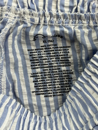 Art Class Girl's Size XL (14) Striped Seersucker Shorts Blue/White - Picture 6 of 7