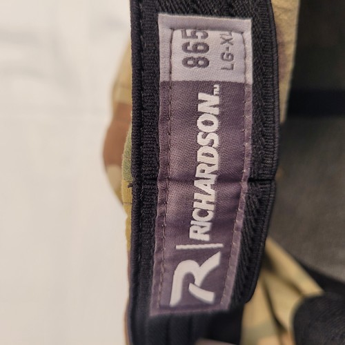 Camo Ball Cap  Lightweight Breathable Embroidered Logo Richardson 865 Lg Xl - Picture 8 of 11