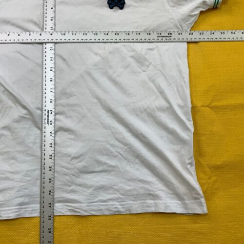PSYCHO BUNNY Mens T-Shirt White Green 100% Pima Cotton Size 6 Large - Picture 5 of 8