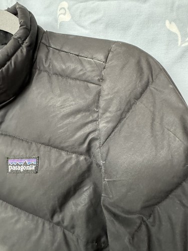 Youth Patagonia Down Fill Puffer Jacket Girl’s 10 Black *Read* - Picture 2 of 8