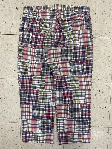 Polo Ralph Lauren Pantaloni Madras Patchwork Plaid Golf Pantaloni Chino Multicolore 35 - Foto 7 di 8