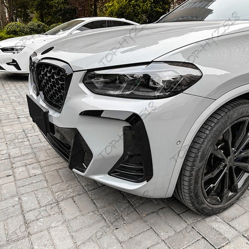 Gloss Black Front Bumper Wind Knife Grille Trim For BMW X3/X4 G01 G02 2022-2024 - Picture 6 of 12