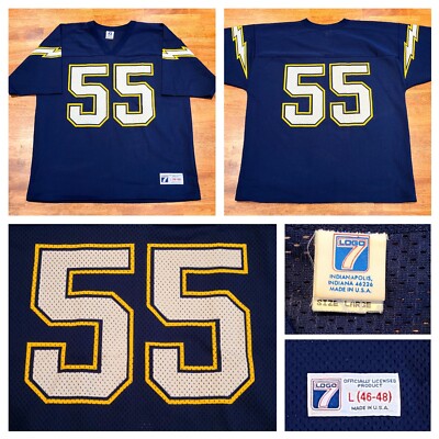 Vtg Junior Seau San Diego Chargers #55 Logo Jersey Made In