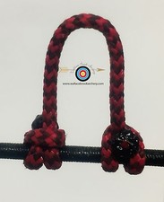 2 Pack- Speckled Red/Black Archery Release Bow String D Loop, BCY 24