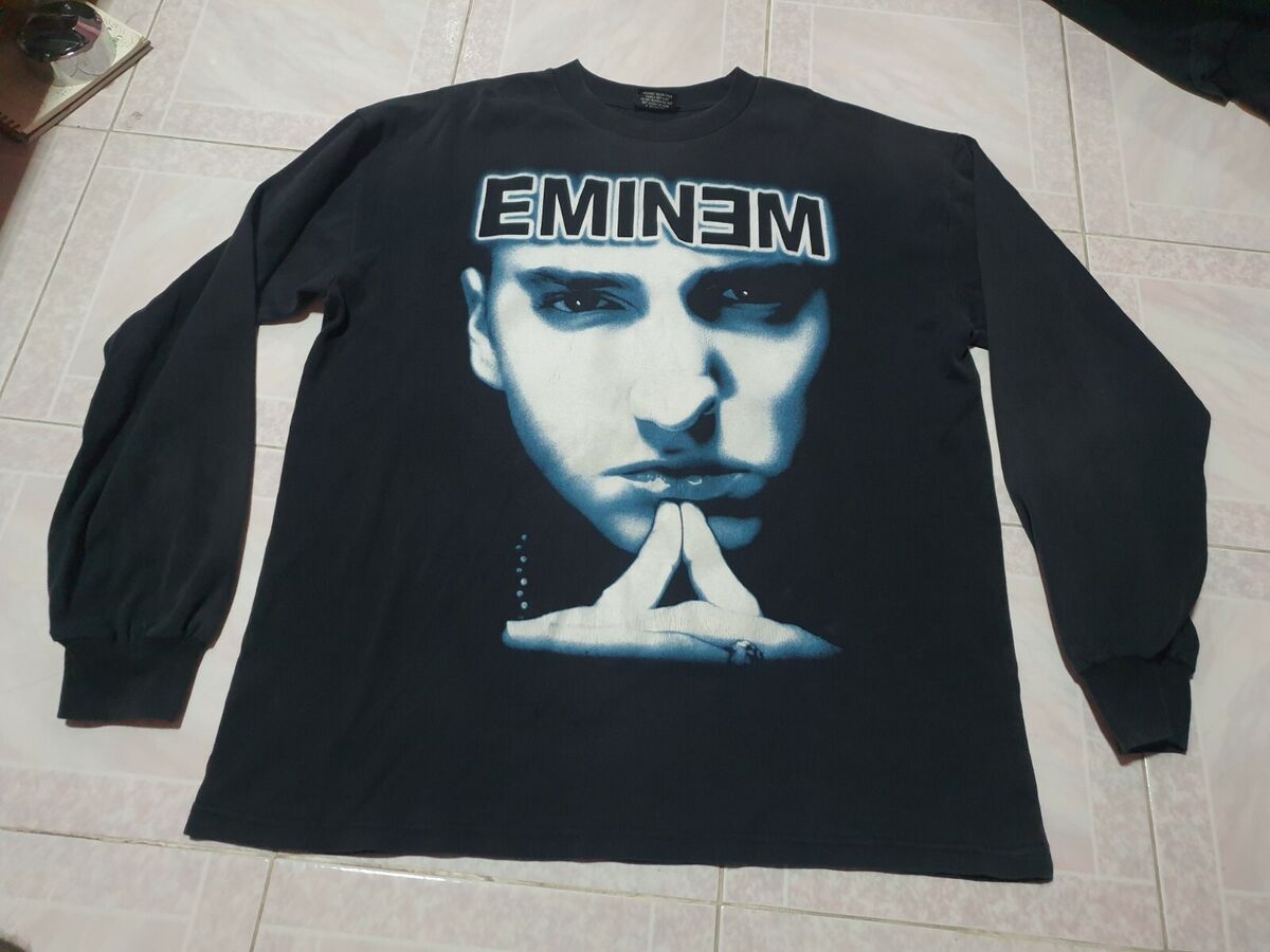 Rare Vintage Eminem Bootleg Hip hop rap tee Long Sleeve T Rare Vintage Eminem Bootleg Hip hop rap tee Long Sleeve T