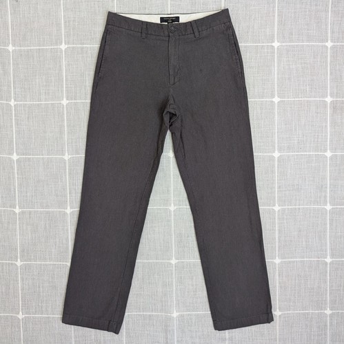 Banana Republic Gavin Pants Mens 32x34 (32x32) Gray Straight Leg Chino Preppy - Picture 3 of 20