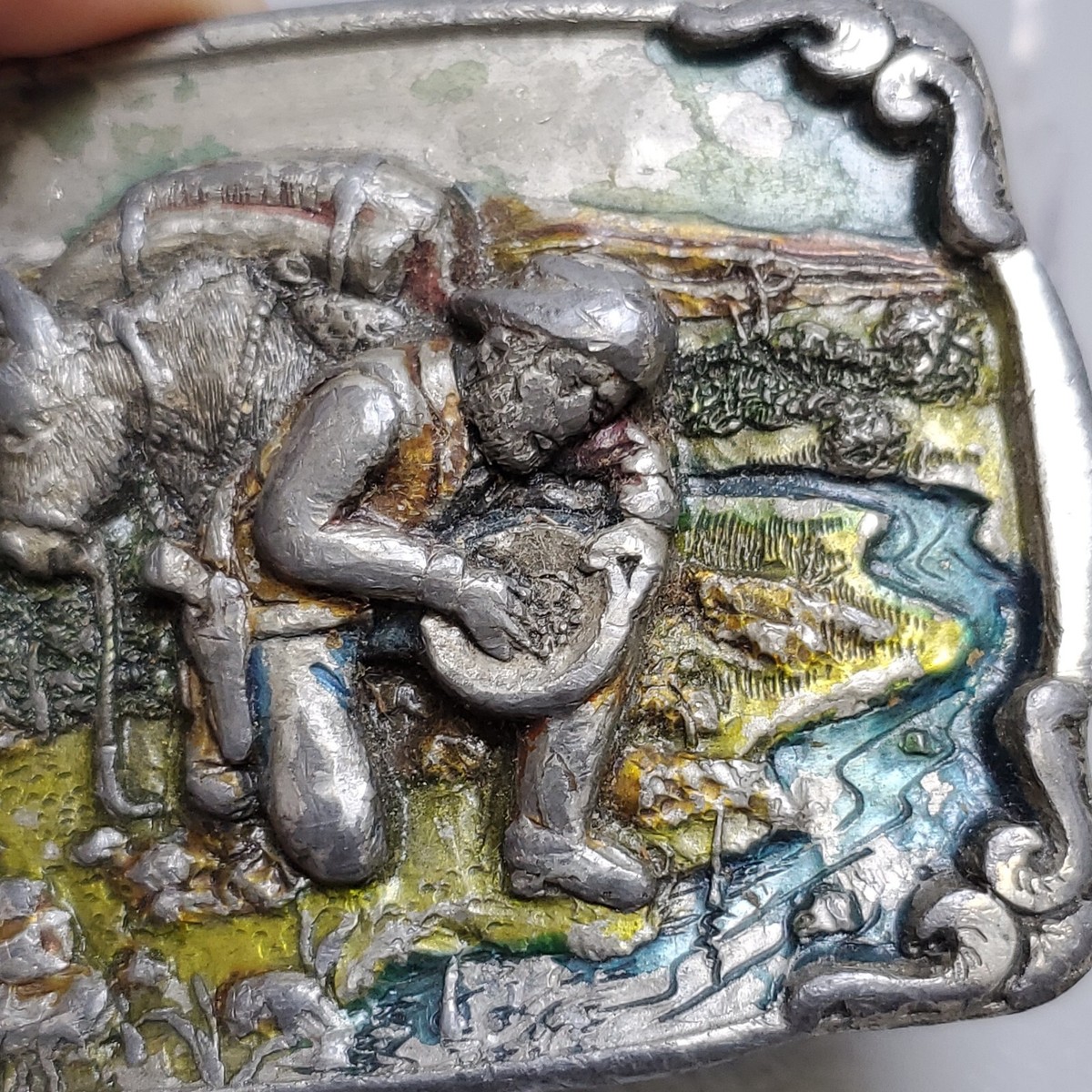Vintage Pewtwr Gold Rush Prospector Belt Buckle 1984