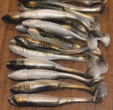 3.5" Swim Minnow Reel Shad Paddle Tail Swimbait Trailer for A Rig 50 pack